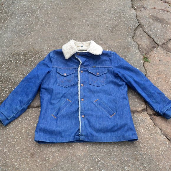 Wrangler Other - Wrangler Shearling Lined Denim "Wrange" Coat